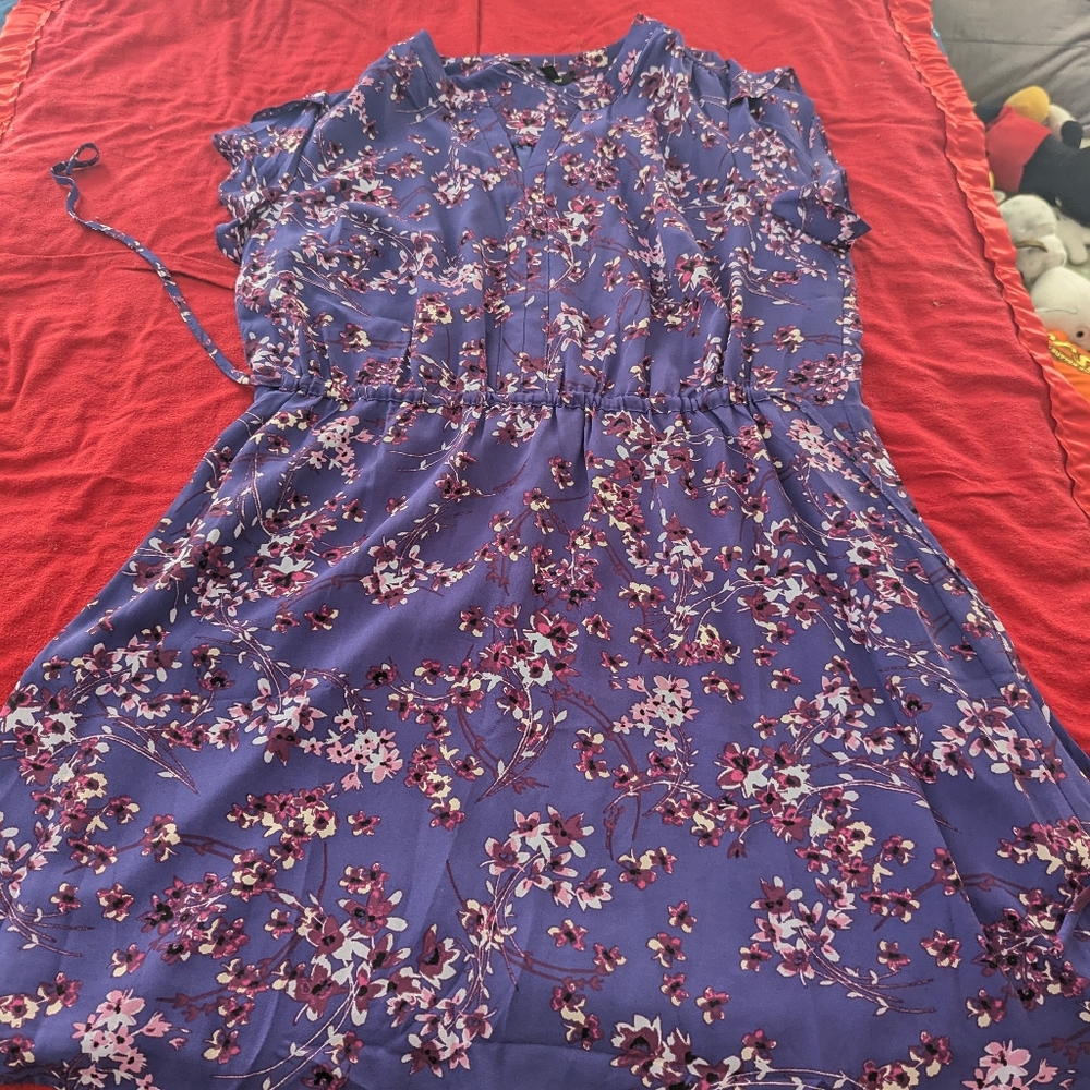 Hawthorn purple floral dress